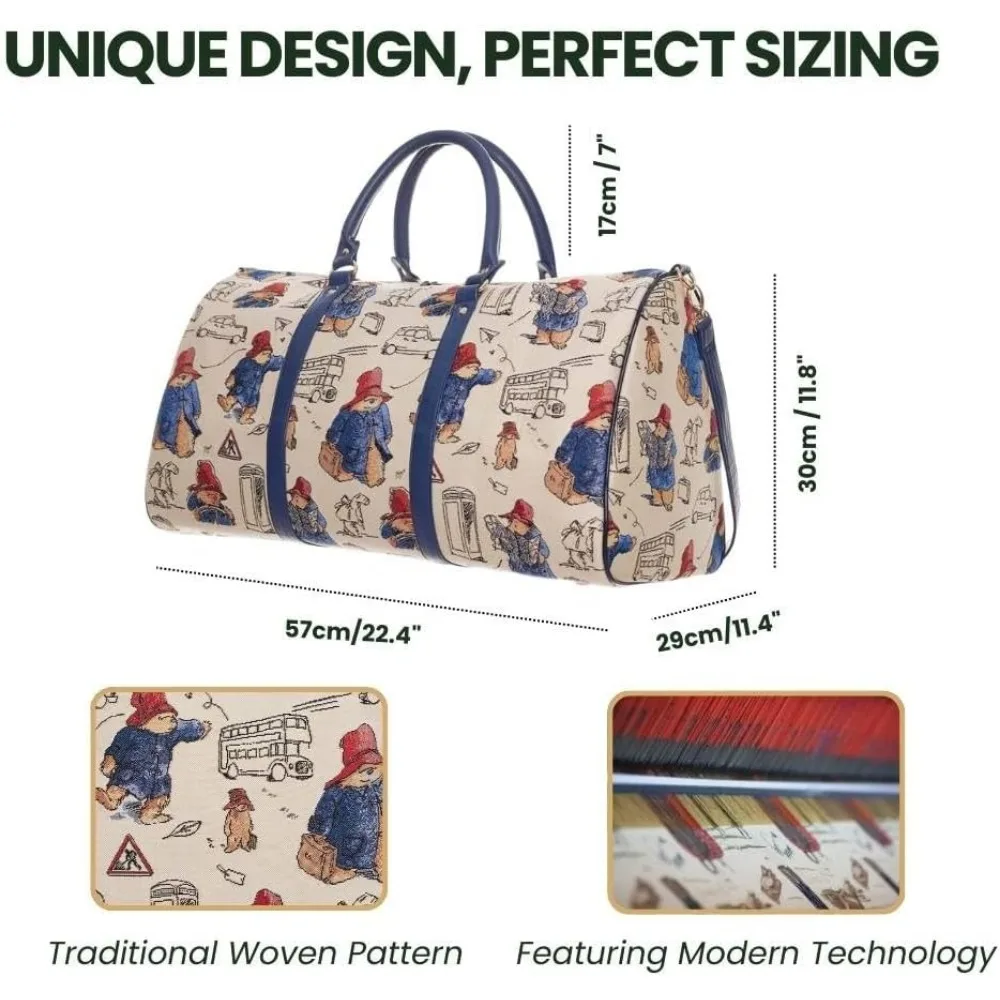 حقيبة نسائية كبيرة من القماش الخشن لعطلة نهاية الأسبوع للسفر وصالة الألعاب الرياضية وطوال الليل #3