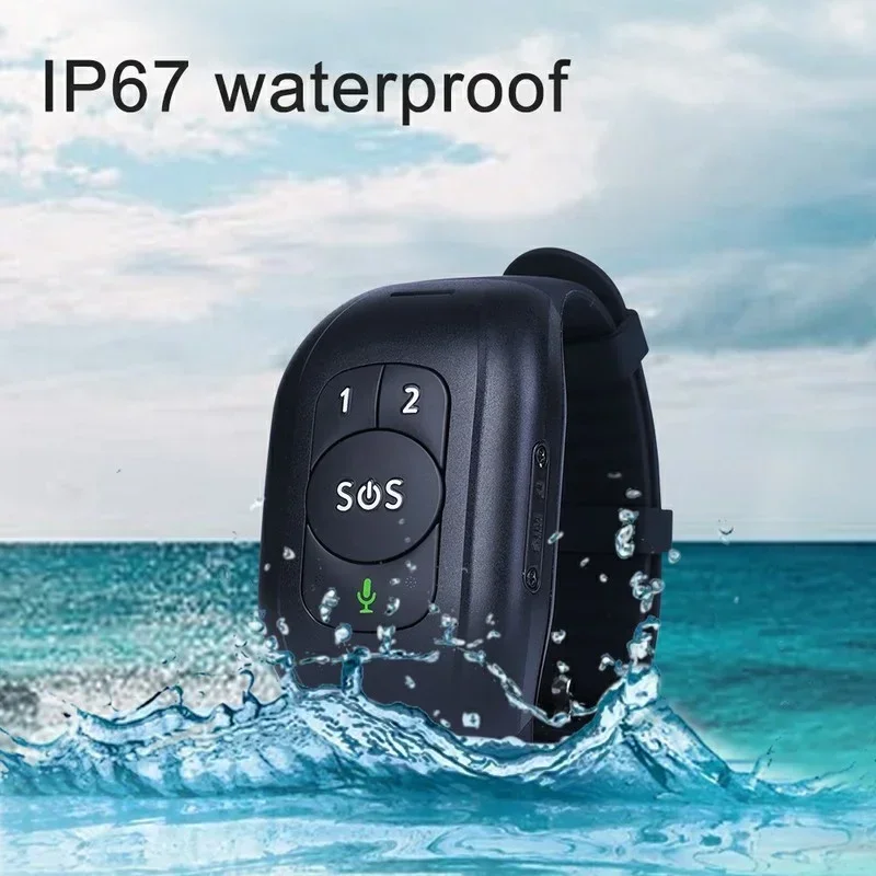 V48 IP67 Waterproof 4G LTE GSM Elderly SOS Button Wristband Bracelet Emergency Alarm gps tracker bracelet for the elderly Stray