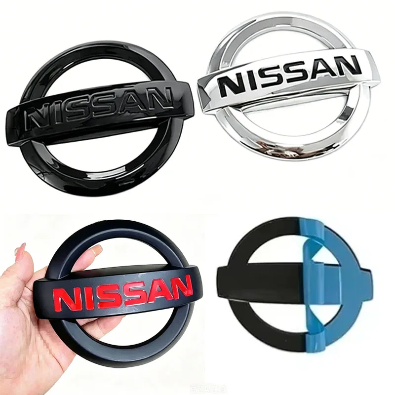 Image of ABS Auto Frontgrill Heckklappe Emblem Abzeichen Aufkleber für Nissan Teana Qashqai Note J10 J11 Juke GTR Tiida Patrol Elgrand Micra