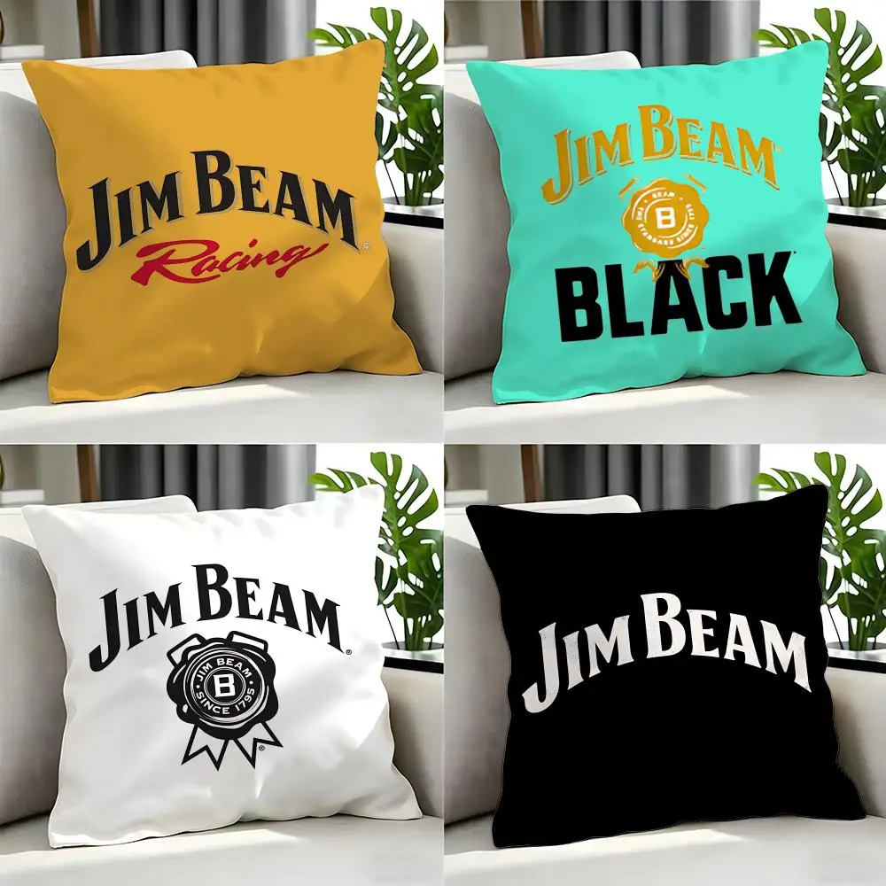 alcohol Jim Beam Cushion Cover Cushion Cover Set 4Pcs 50x50 45x45 40x40 Pillowcase Decorative Sofa Home Decor