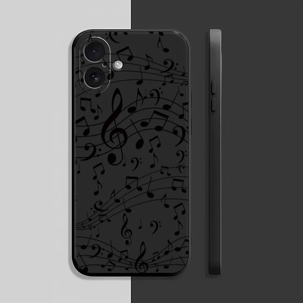 

Чехол для телефона с музыкальными нотами для iPhone 17 Pro Max/17 Pro/17/16/16 Pro/15/14/13/12/11/Pro/Plus – Модный эстетичный чехол, подарок для друга