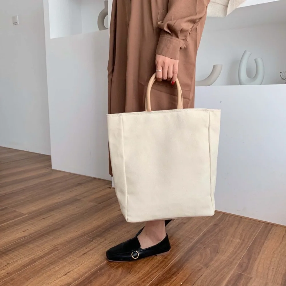 

Модная однотонная холщовая сумка-тоут, большая вместительная многофункциональная женская сумка на молнии, студенческая школьная сумка для покупок