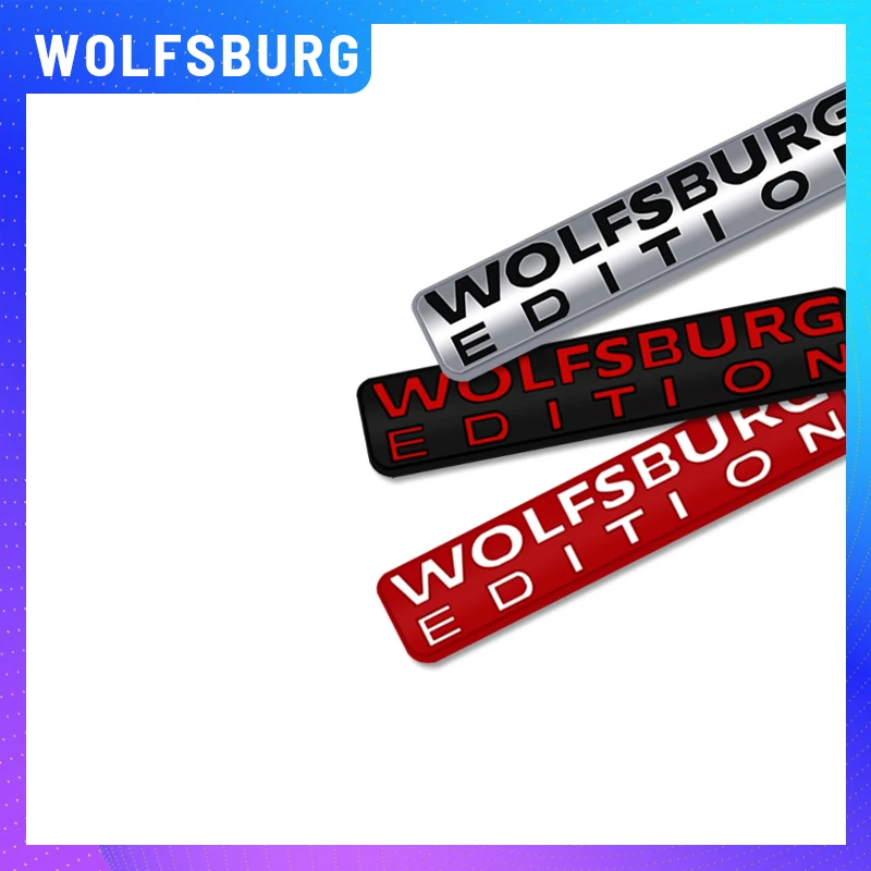 1/2PCS Metal WOLFSBURG EDITION Logo Emblem Car Rear Trunk Sticker Decoration Badge Styling Accessories