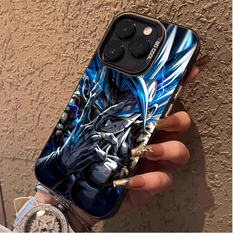 Dragon Ball Super Saiyan Blue Vegito Gogeta Case for iPhone 12 17 Air Pro Max 16 15 11 14 13 Pro Max XS X XR Plus 8 7 SE 2020 view 2