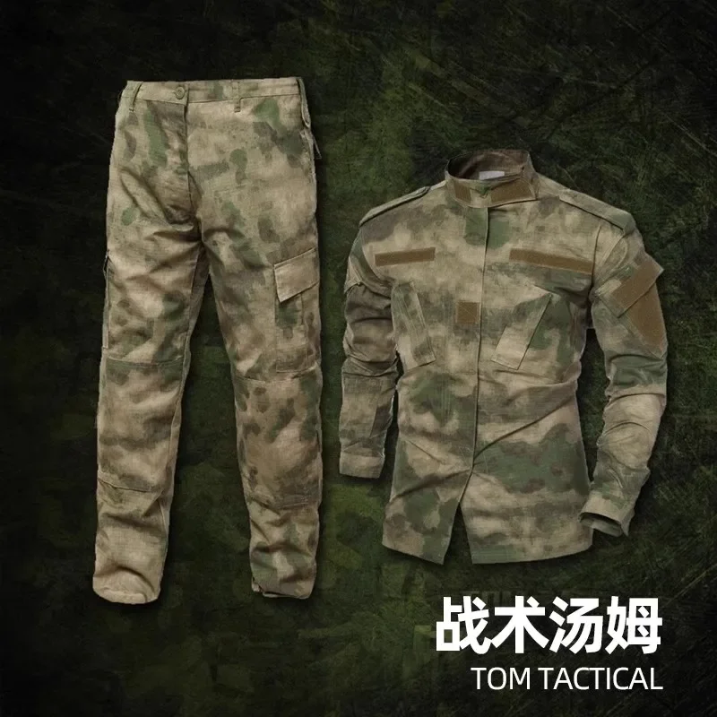 ACU Jungle ruins color Training Tactical Outdoor combat hunting Frog Skin Battle Frog Suit Long sleeved+long pants