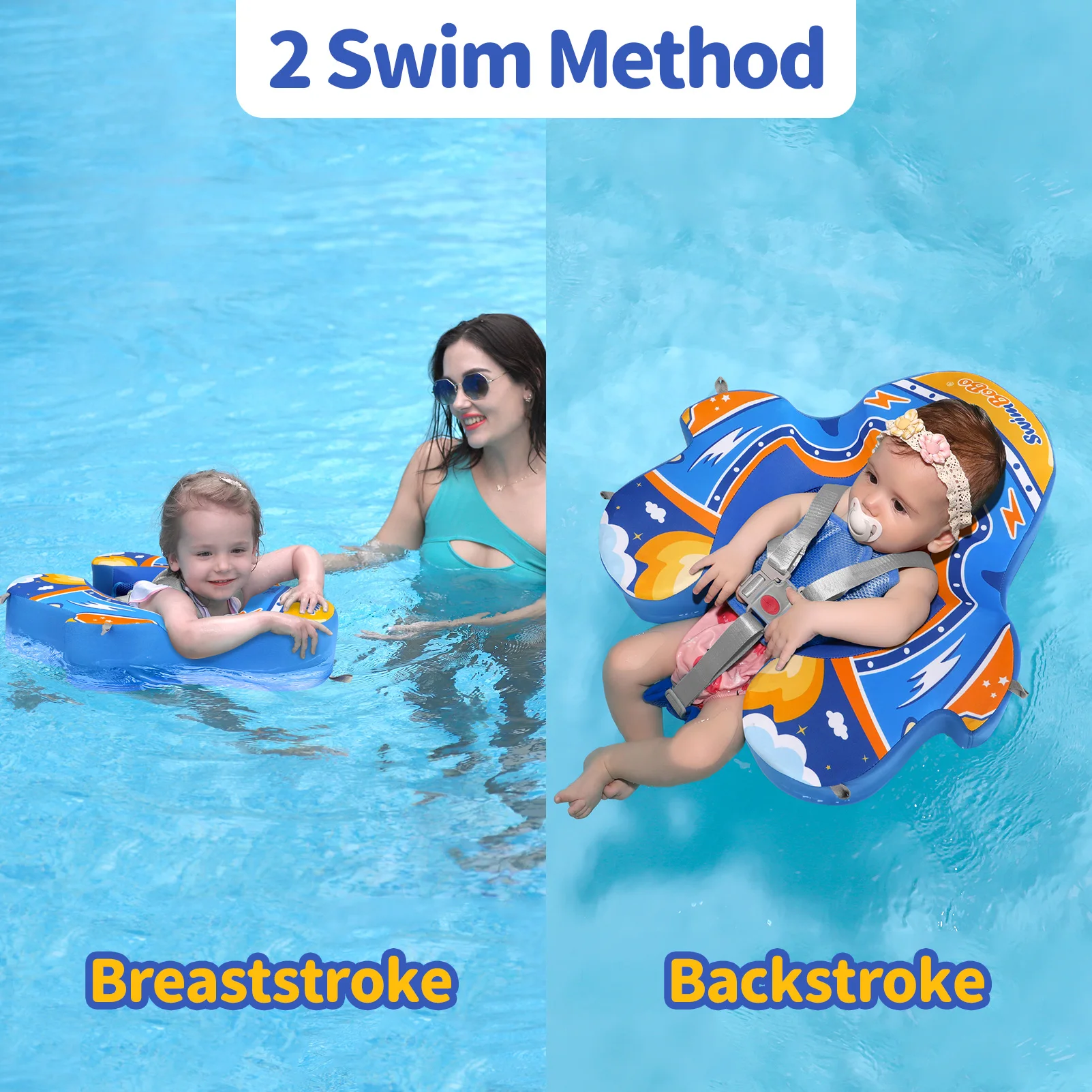 Swimbobo New Style Non-inflatable Baby Swimming Seat Float Children Swim Ring Pool Safe Pvc Kids Non Inflatable Seat Floating