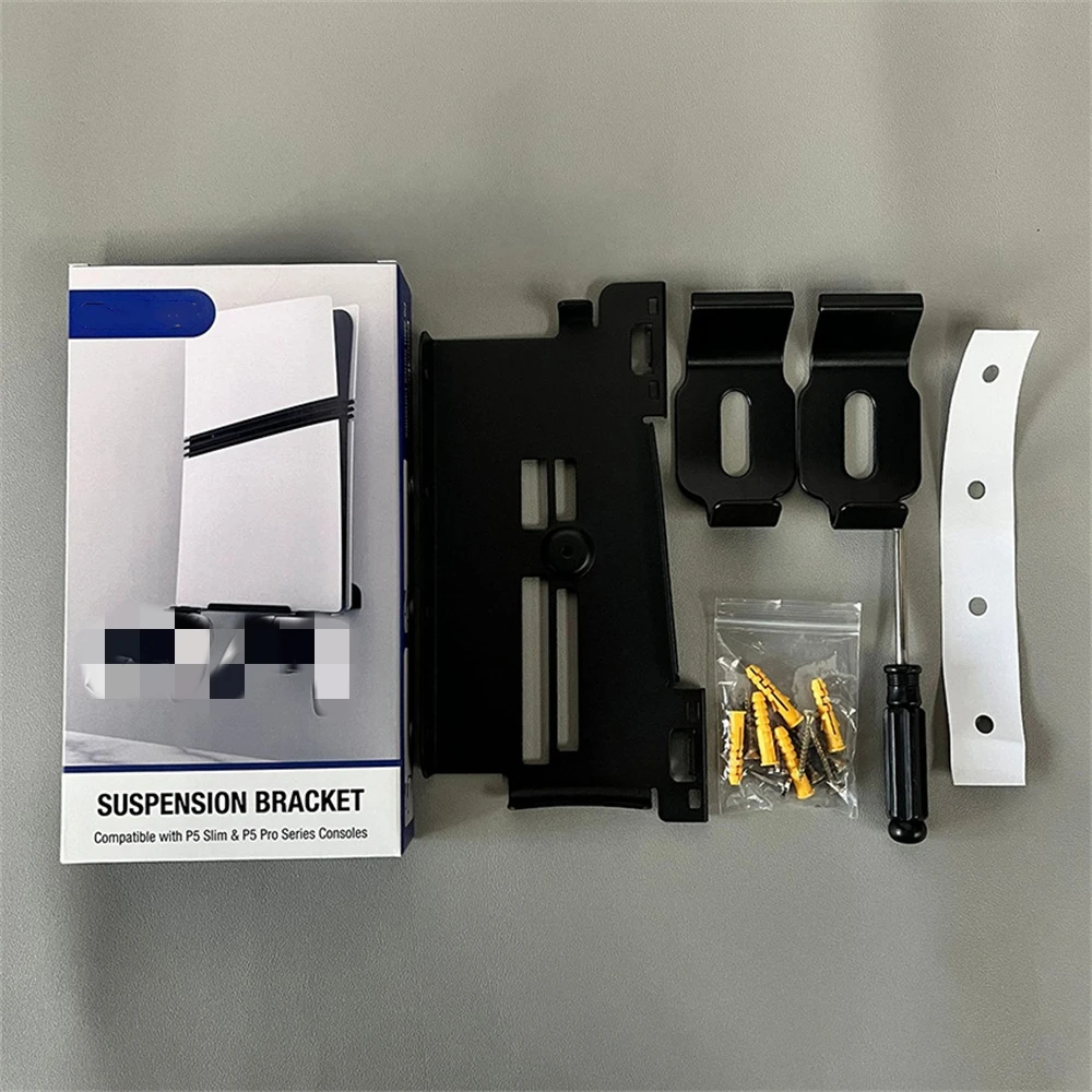 

For PS5 Pro/PS5 Slim Game Console Wall Mounted Storage Stand Handle Bracket Set Accessories