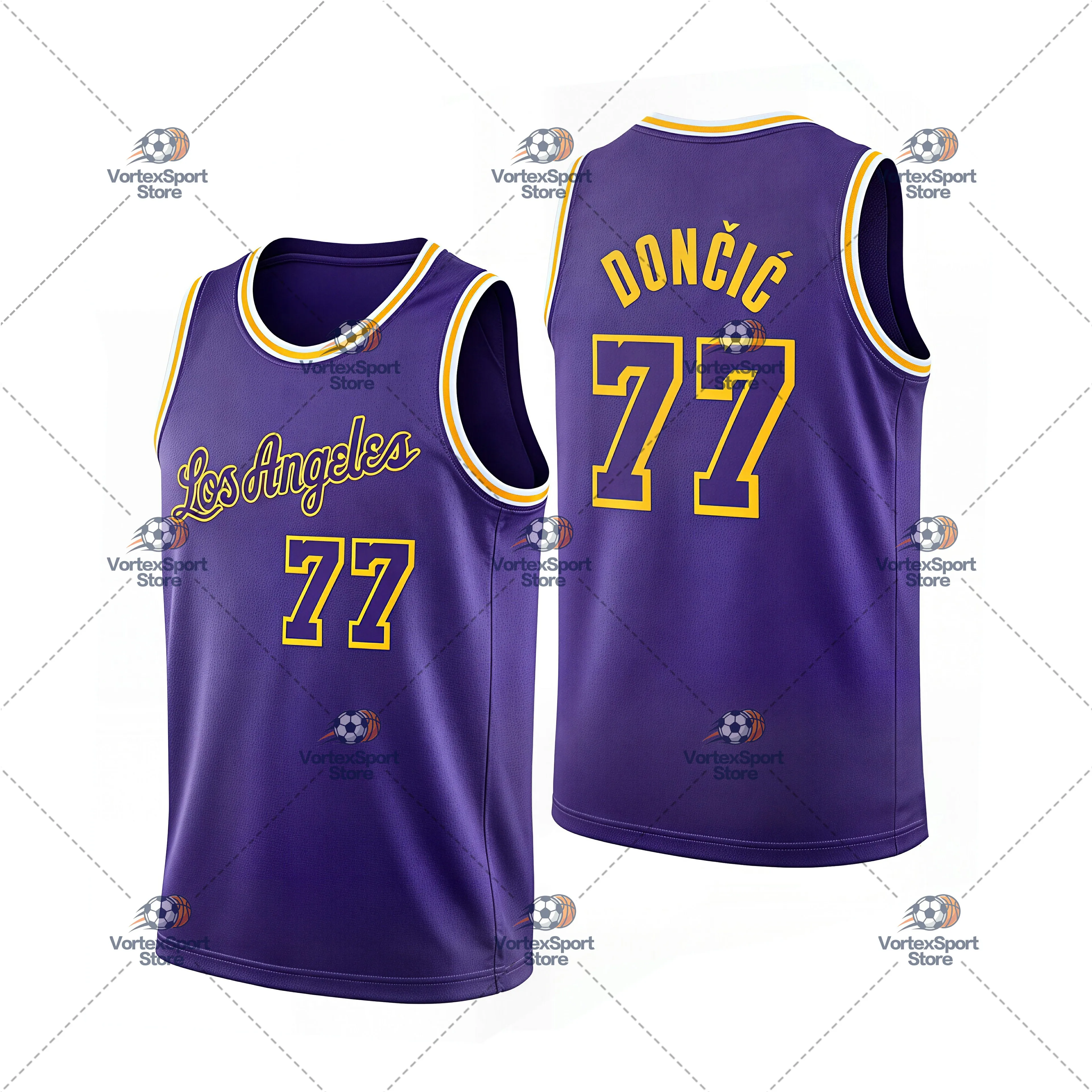Kinder Doncic NO.77 Basketball Schnelltrocknende Weste Herren Eltern-Kind Ärmelloses O-Ausschnitt Athleten Personalisiertes Trikot – Detail 5