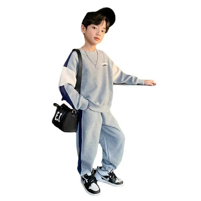 

Boys Spring Autumn 2-piece Suit Sweatshirt Sporty Style Trendy Clothes New 2024 Collection Children's Fashion Outfit
