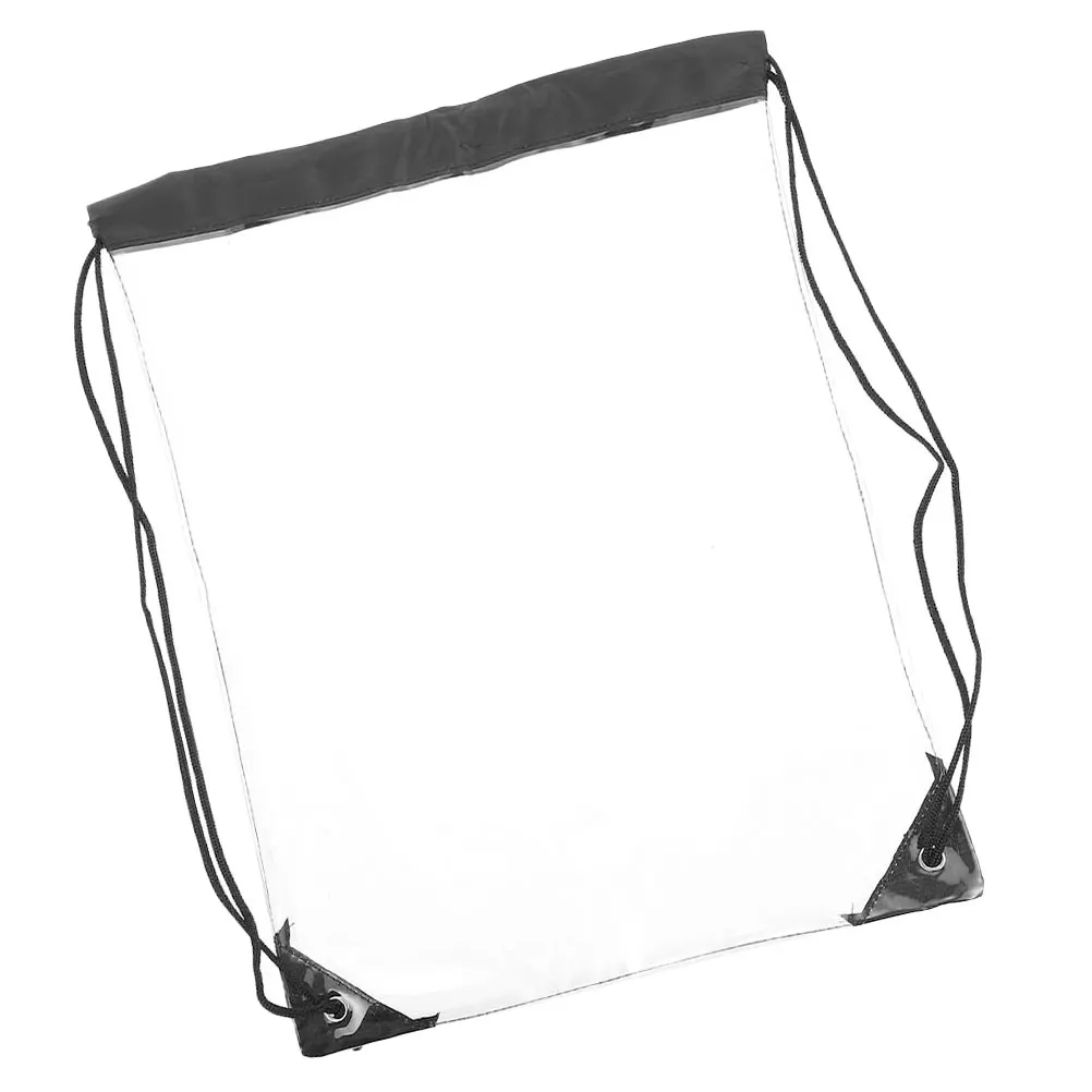 

Transparent PVC Drawstring Bag Waterproof Travel Tote Multi functional Storage Clear Laundry Pouch Bath Personal Care Cosmetics