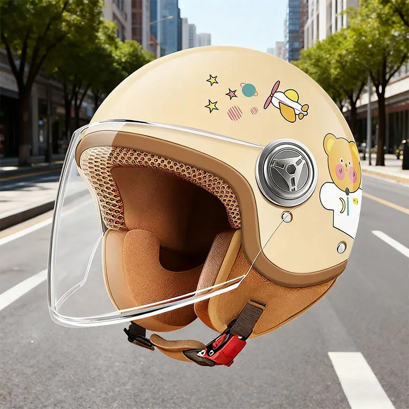 

Children's Helmets for Men and Women, Electric Scooter Kids' Safety Helmets, All-Season Winter Warm Half-Helmets