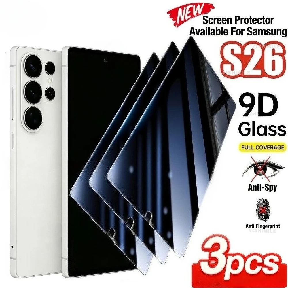 

3Pcs Anti Spy Full Screen Protector for Samsung Galaxy S26 S25 S24 Ultra S23 S22 S21 Plus S25 S24 FE Anti-Scratch Tempered Glass