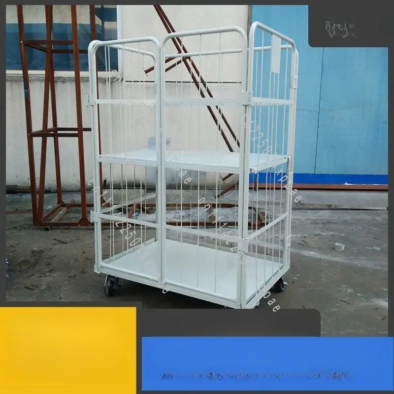 Storage Cage Truck Logistics Trolley Folding Grid Cart Turnover Handling Loading and Unloading Truck Sorting Express Basket