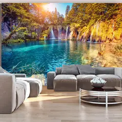 Mountains, rivers, waterfalls, landscapes, forests, lakes, wall hangings, natural scenery, tapestries, room, home decoration