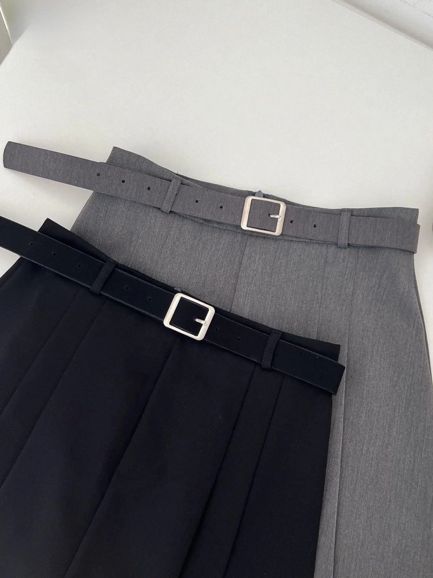 

Ele ey f-length Skirt Women's High-waist A-line ort Skirt Body-a Wrap-around Autumn 2024 New Sle