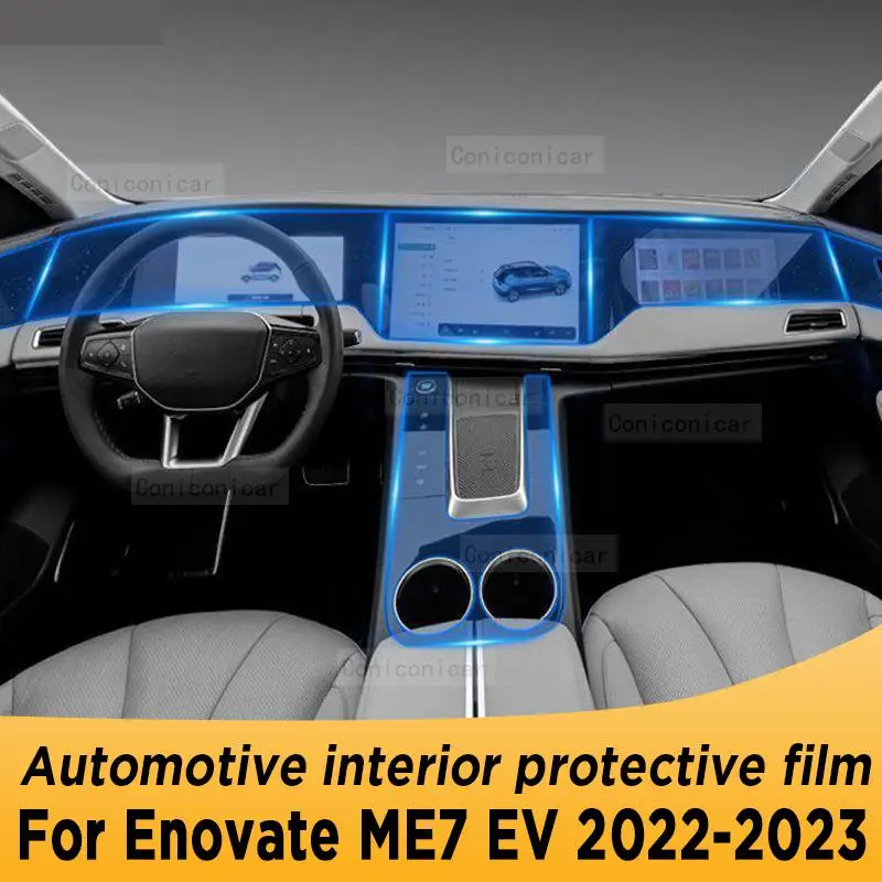 

For Enovate ME7 EV 2022 2023 Gearbox Panel Navigation Screen Automotive Interior Cover TPU Protective Film Anti-Scratch Sticker