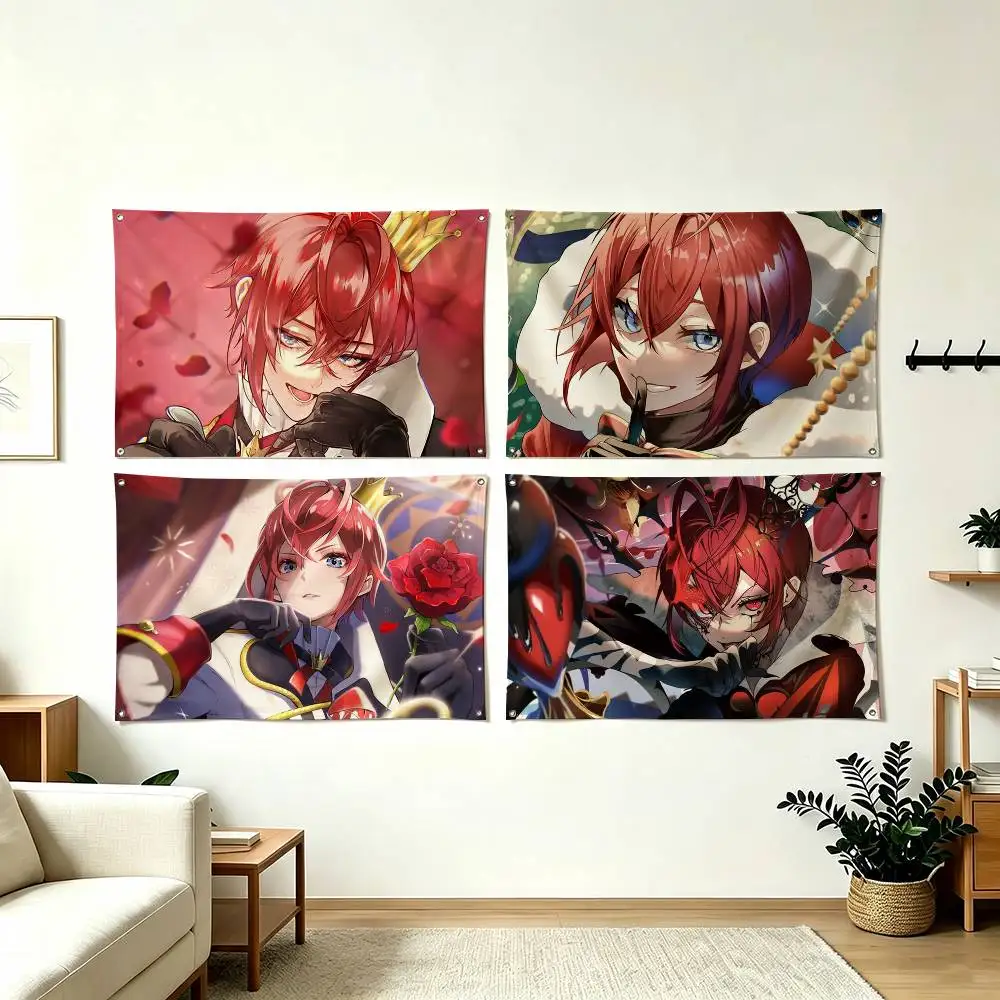 R-Riddle Rosehearts Twisted Wonderland  Flags Wall Hanging Tapestry Outdoor Garage Room Decorative flag Background Blanket