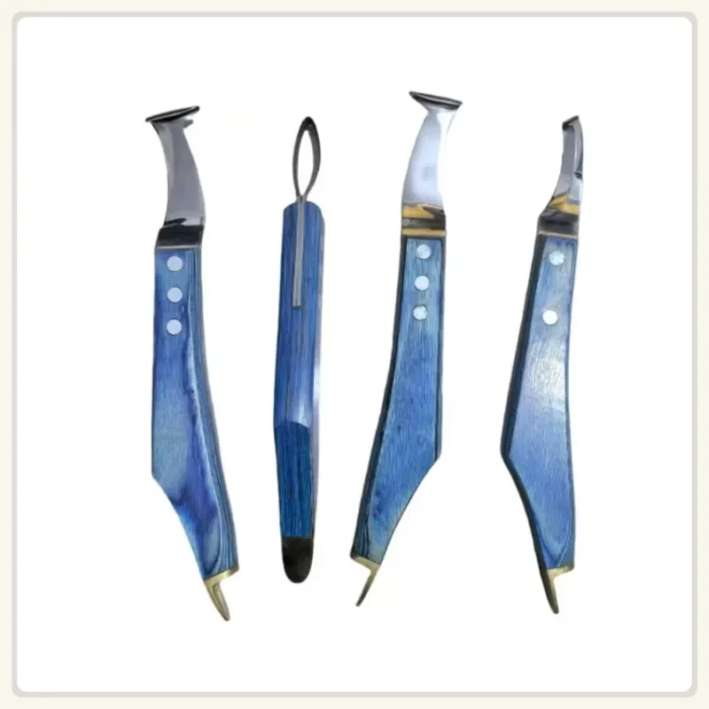 2026for 25 Horseshoe Knife Cattle Sheep Hoof Trimmer Stainless Steel Left Right Hand Design Horseshoe Cutting With Wooden Handle