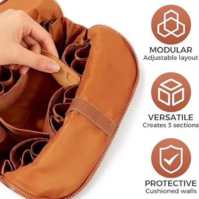 Große Reise-Kosmetiktasche mit 27 Fächern, Verstellbaren Trennwänden, Tragbare Praktische Kosmetiktasche für Frauen – Detail 3
