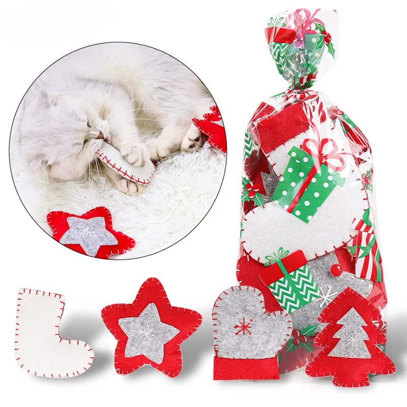 

Cat Toy Set Catnip Bag Pet Christmas Gift Package Cat Teething and Chewing Toys Pet Supplies