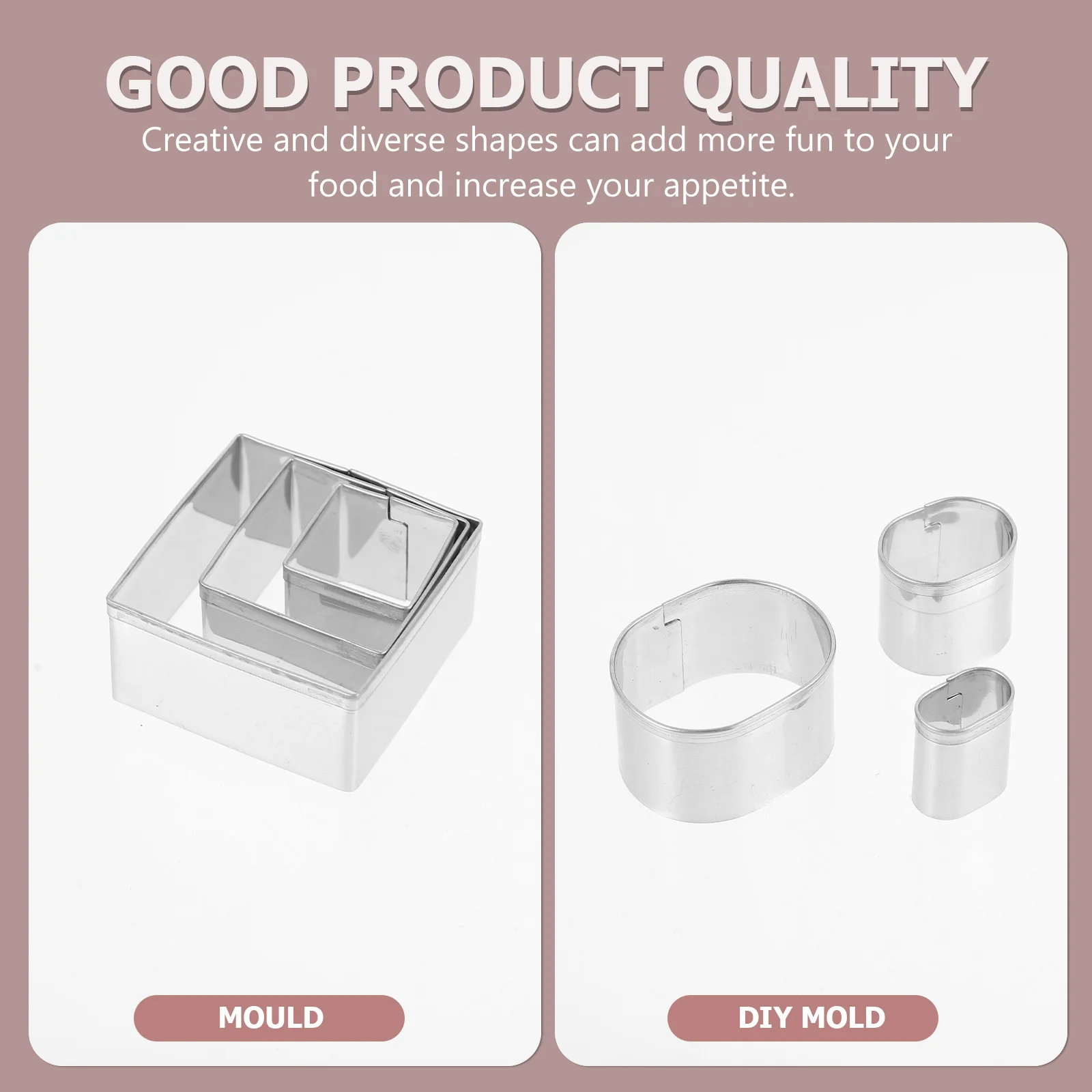 

1 set 1 Set Stainless Steel Cookie Molds Biscuit Baking Tools Reusable Easy Demould Creative Shapes Adults Diy Chocolate