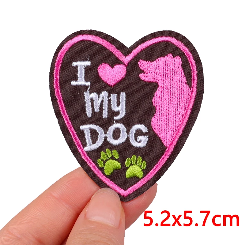 Cat Paw/Dog Patch Cartoon Embroidery Patch DIY Iron On Patches For Clothing thermoadhesive Patches On Clothes Animal Sew Sticker