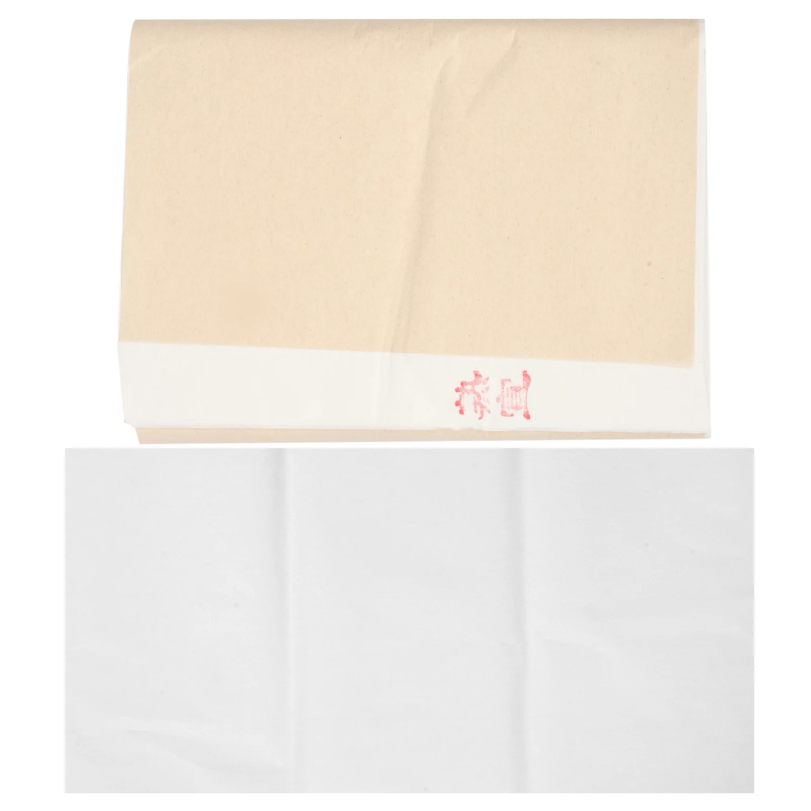 

100 Sheets Chinese Calligraphy Xuan Paper Smooth Absorbent Surface for Brush Writing Ink Painting Beginners Practice Rice Paper