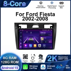 Android Screen For Ford Fiesta Mk VI 5 Mk5 2002  - 2008 Car Radio Multimedia Video Player Navigation GPS Auto Carplay Stereo DSP