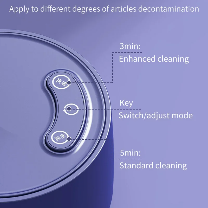 Xiaomi Ultrasonic Cleaning Machine 45kHz Home Automatic Eyewash Machine Contact Lens Case Cleaner Dental Braces Jewelry Clean