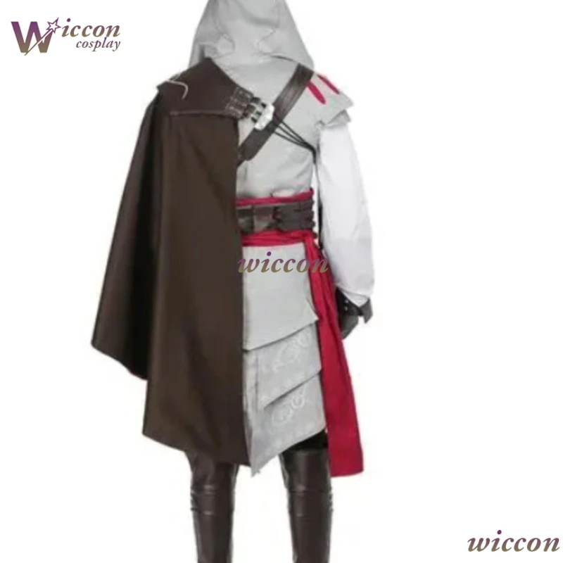 Wonka Cos Store Creed Ezio Auditore Cosplay Costume Black White Full Set For Men Ready Stock Free Shipping Halloween Comic Con view 5