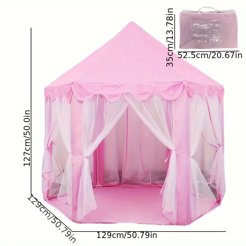 خيمة الأميرة السداسية، خيمة لعب الأطفال في الأماكن المغلقة والخارجية، للأولاد والبنات ألعاب لعب الأدوار وقت اللعبة الخيالية