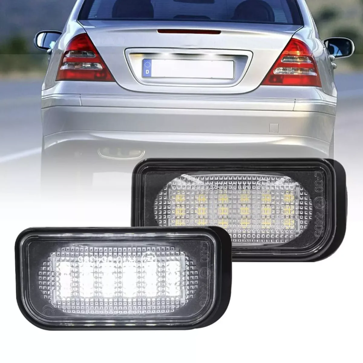 Canbus LED License Number Plate Light Assembly For Mercedes Benz C-class W203 4Door 2001-2007 R230 W209 C209 A209 SL CLK Class