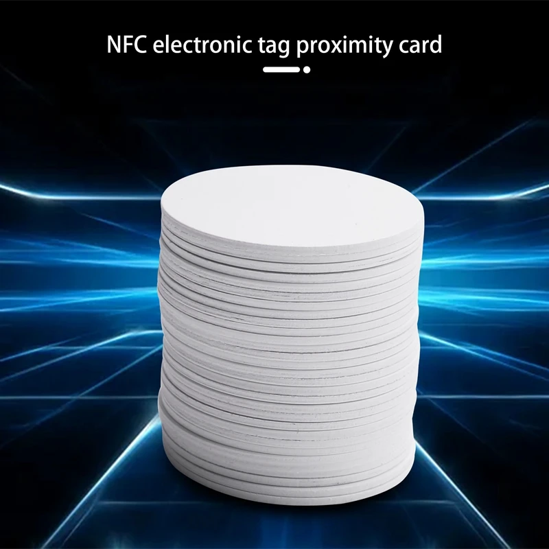 For Ntag215 NFC Tags,Blank PVC Coin NFC Cards Compatible With All NFC Enabled Mobile Phones & Devices-(30PCS)