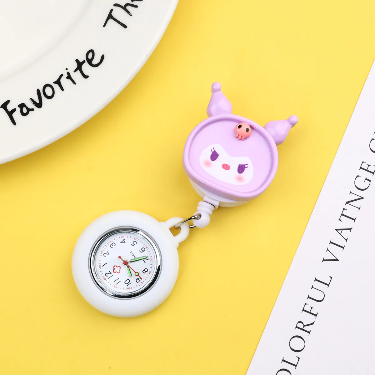 10 шт./лот, медсестра, доктор, больница, медицинские работники, милый кот, собака, здравоохранение, подвесной зажим, катушка для значка, карманные часы, выдвижные часы