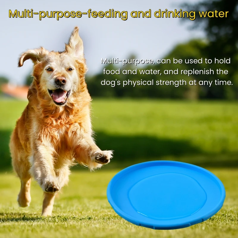 Safety Rubber Toys For Pet Dog Silicone Game Dog Toy Flying Discs Running Trainning Interactive Toys Pet Supplies Flying Disc