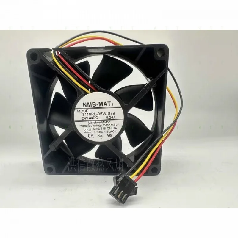 

H 1 шт. NMB 8025 3110RL-05W-S79 24 В 0,24 А 8 см инверторный вентилятор промышленного управления