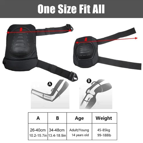 Imagen 2 del producto Rodillera y codera ajustable profesional, Protector de codo de rodilla militar deportivo, conjunto de protección de combate de caza táctica para adultos, 4 Uds.