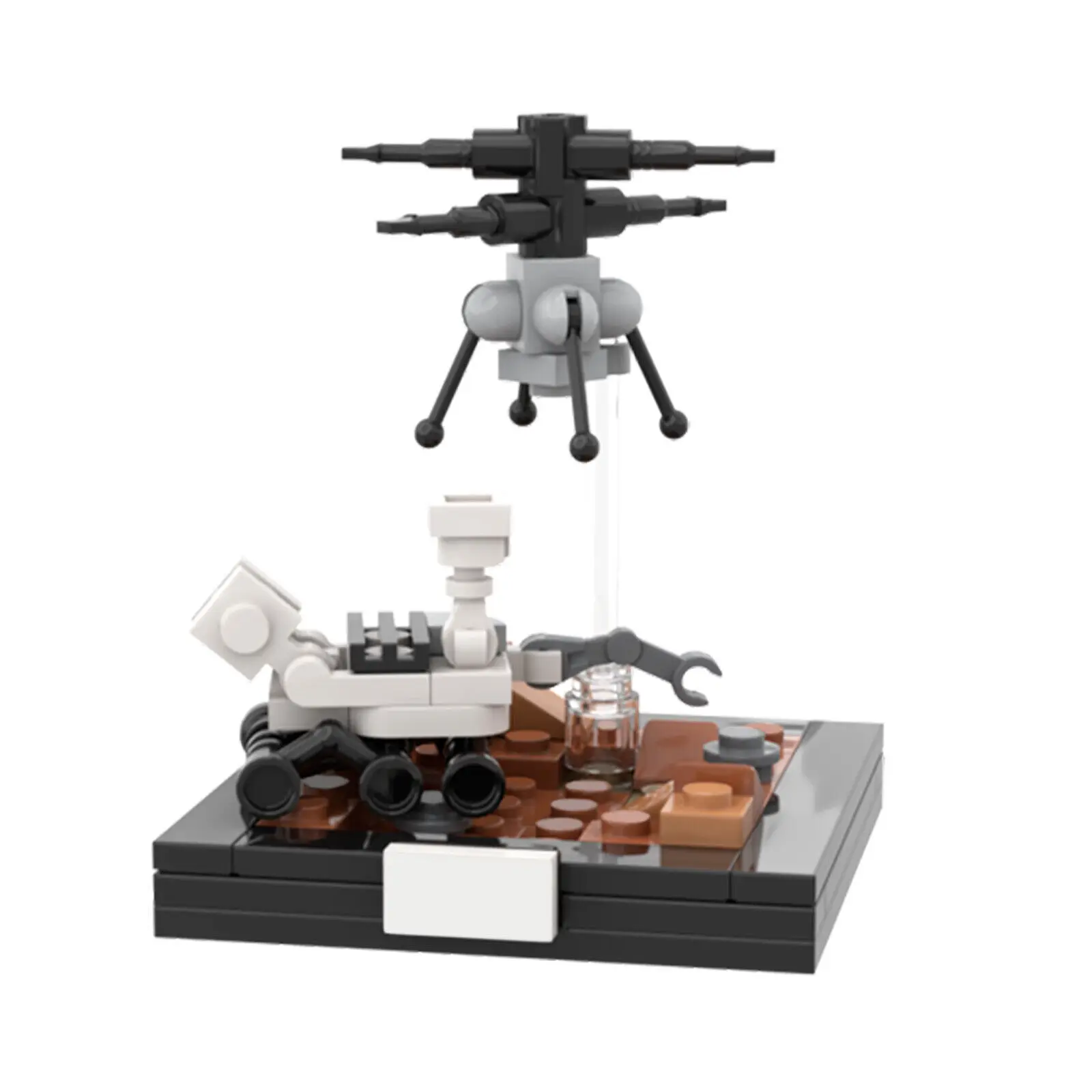 

The Mars 2020 Ingenuity Helicopter Robotic Drone 79 Pieces MOC Build Gift