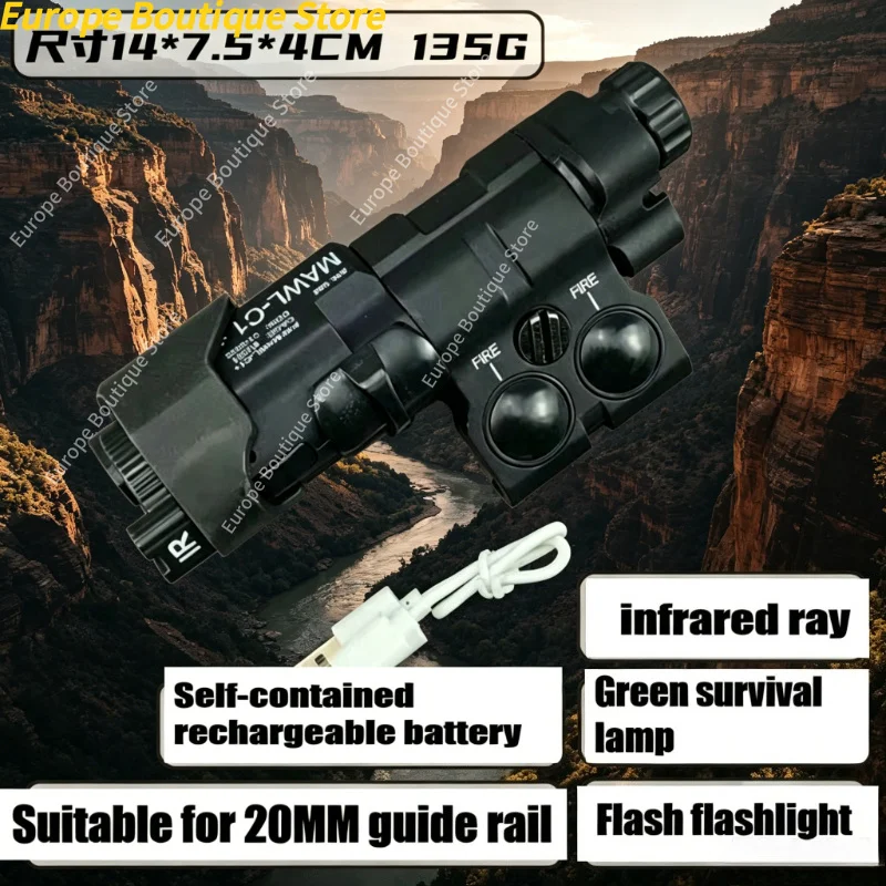 

Tactical Red Light Flashlight Module Nylon Metal Fits 20mm 22mm Rail For Outdoor Game Toy Accessories