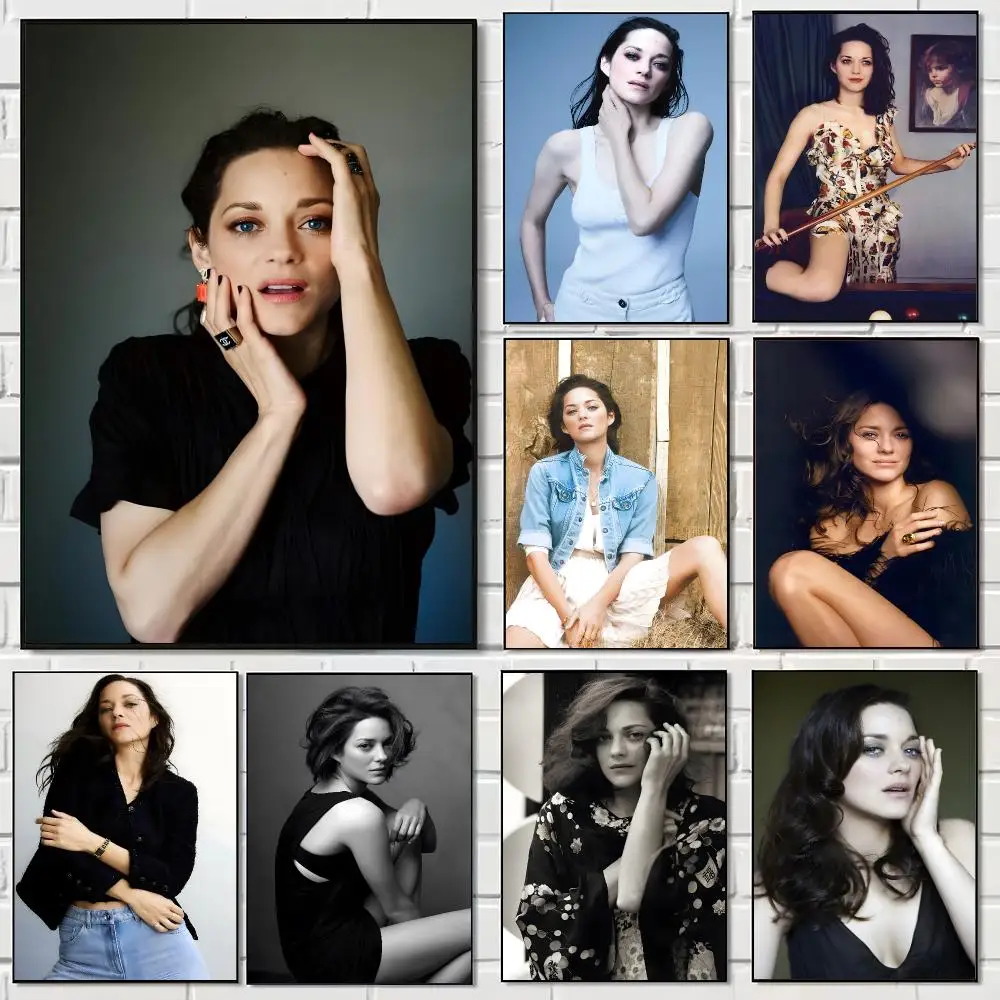 Actress Marion Cotillard Poster Print Painting Home Decor for Bedroom Living Room Hallway