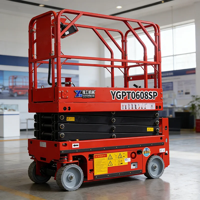 Hydraulic Scissor Lift Table 300kg Mobile Lifting Platform with Remote Control for Warehouse Use