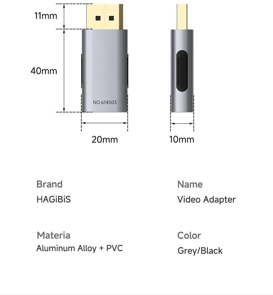 Hagibis USB-C to HDMI/DisplayPort Adapter 8K 60Hz