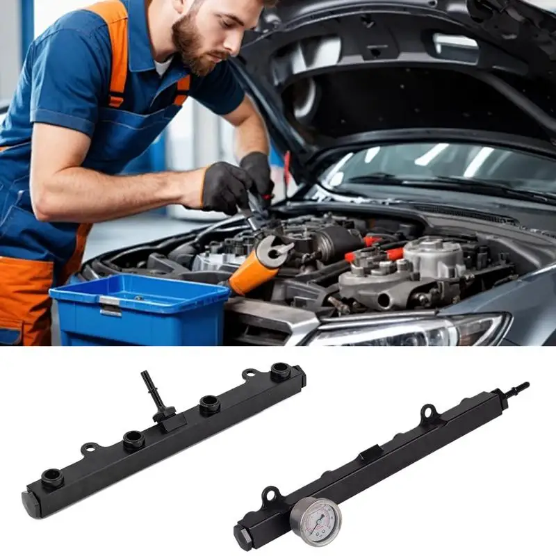 

Car Modified Oil Rail Aluminum Alloy High Flows Auto Oil Rail Lightweight Modification Tool For RV Truck Small Car And Sedan