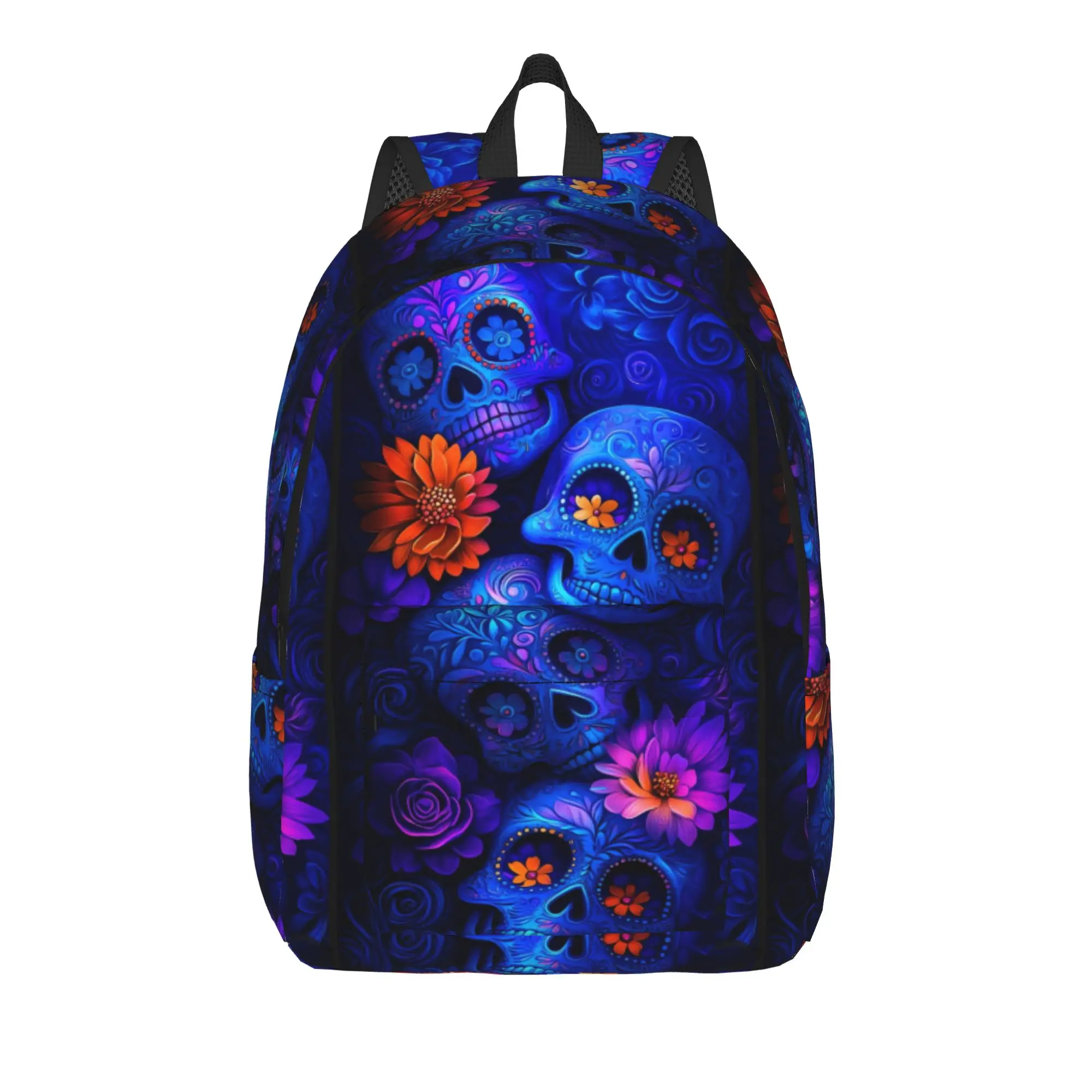 Dark Skull Mystic Art Backpack  Male Polyester University Backpacks Big Stylish High School Bags Rucksack