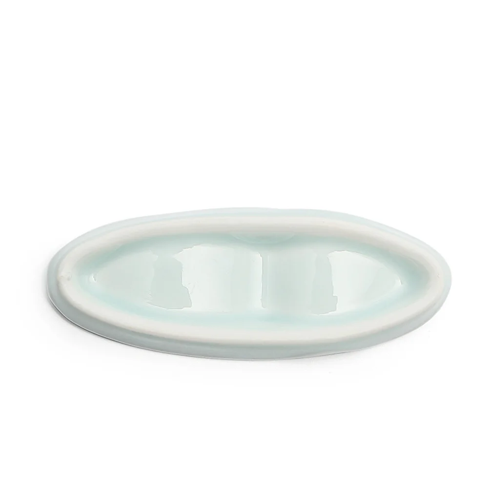 

4Pcs Blue Glazed Ceramic Chopstick Holder Fine Craftsmanship Reusable Rest Stand for Spoons Forks Knives Home Dining Decoration