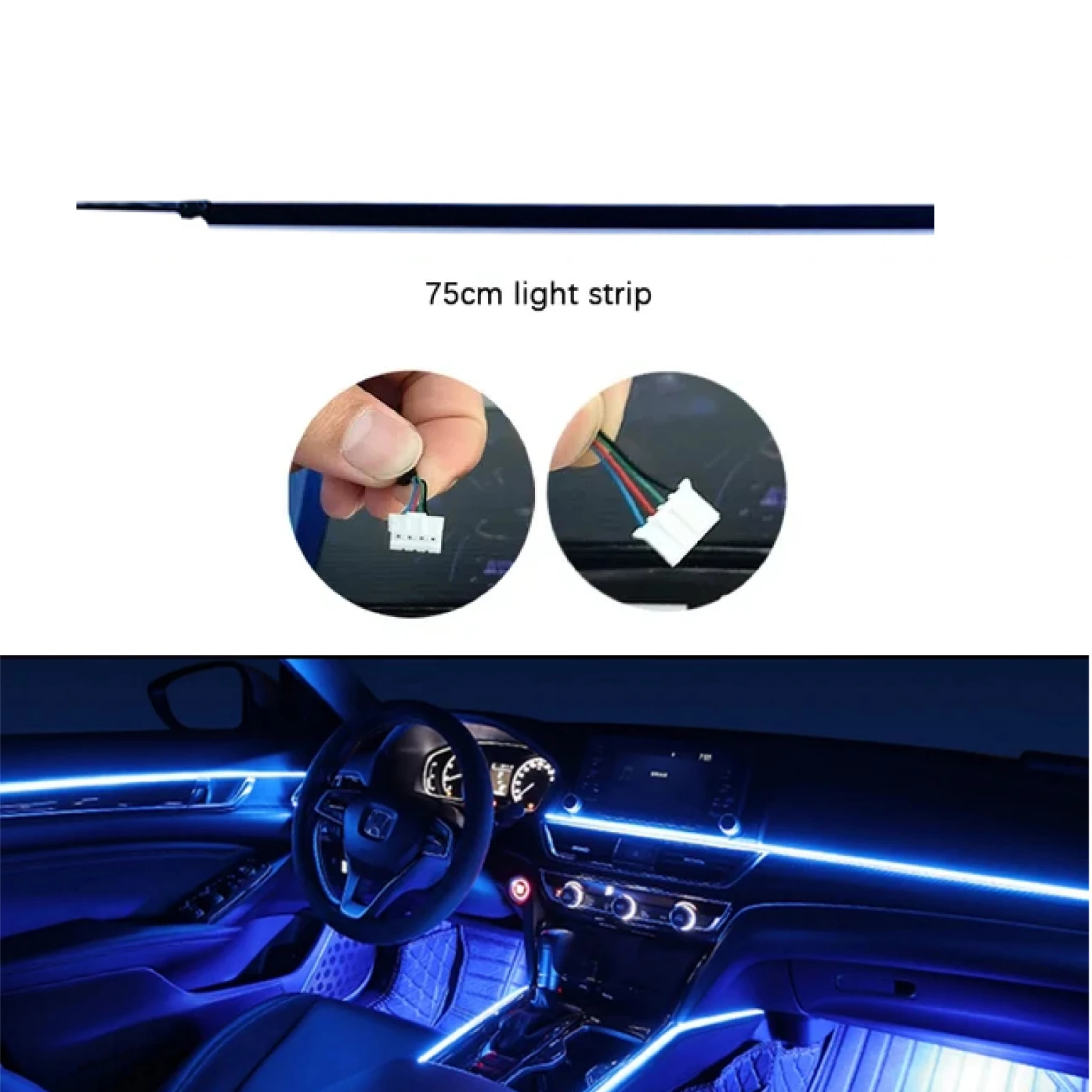 For 18 in 1 Car Interior Decorative Accessories RGB Car light bar Door light Foot light Main controller Light Strip Replacement