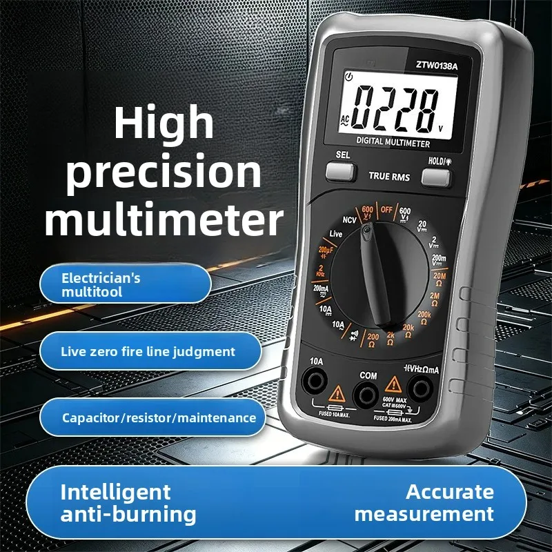 Multimeter digital high-precision burn-resistant portable smart repair multifunctional electrician-specific digital display