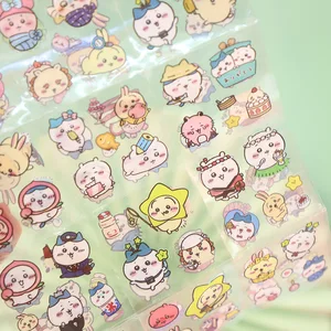 100 PCs Chiikawa Kawa Anime Spielzeug niedliche transparente Aufkleber Applique Computer Skate DIY Dekoration Zubehör Weihnachtsgeschenke 8 Hauptverkaufsplatte MAE X100 - №4