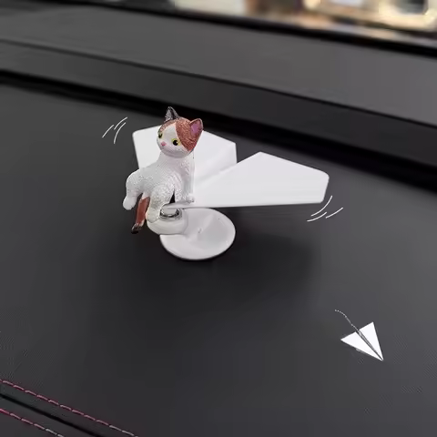 Funny Car Interior Decoration Ornaments Cute Cat 360 &deg; Rotating Airplane Auto Dashboard Decoration Gadgets For Car Accessories