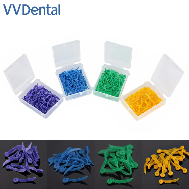 VVDental Dental Disposable Wedge with Hole 4 Sizes Tooth Gap Wedge Non-toxic Medical Grade Dentist Material 100pcs/Box